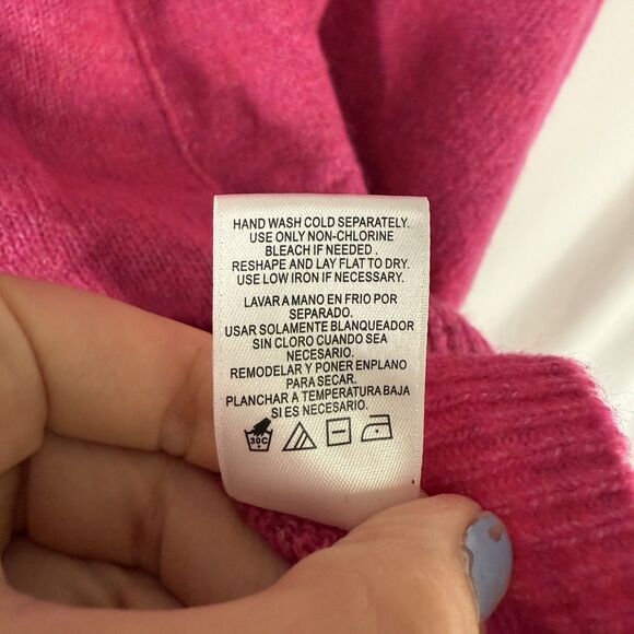 Vince Camuto Sweater Women's XXL Hot Pink Knit Long Sleeve Pullover Soft - Picture 6 of 9